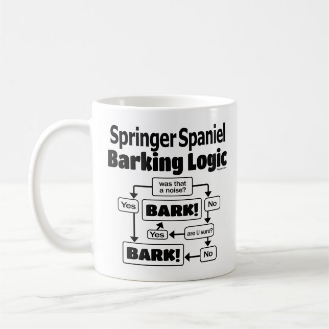 Springer Spaniel Barking Logic Kaffeetasse (Links)