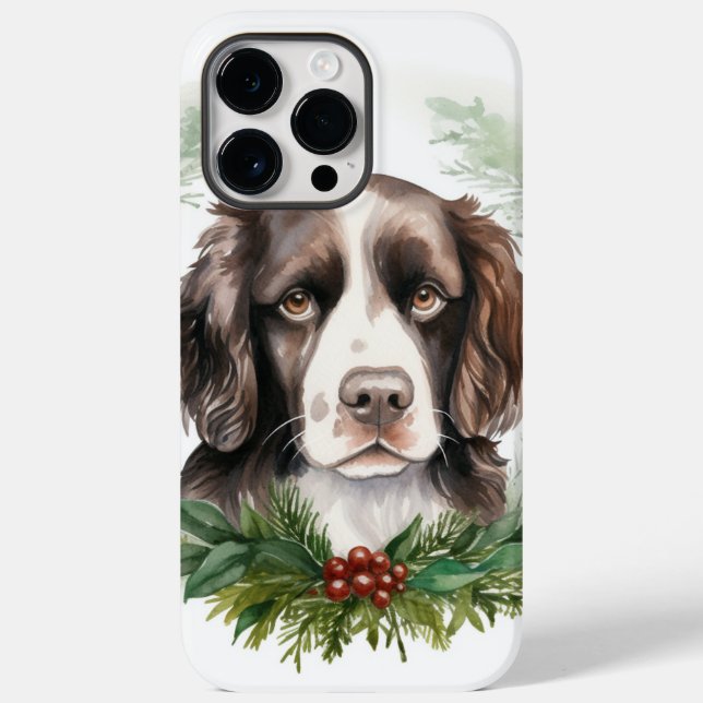 Springer spaniel Christmas Wreath Festivals Case-Mate iPhone Hülle (Rückseite)
