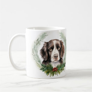 Springer spaniel Christmas Wreath Festivals Kaffeetasse