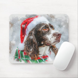 Springer Spaniel Dog Weihnachtsfest Mousepad