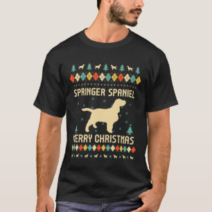 Springer Spaniel Funny Ugly Christmas Sweater Vint T-Shirt