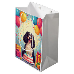 Springer Spaniel Geburtstagsfeier Mittlere Geschenktüte