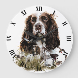 Springer Spaniel Große Wanduhr