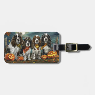 Springer Spaniel Halloween Gruselig Gepäckanhänger