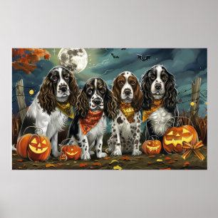 Springer Spaniel Halloween Gruselig Poster