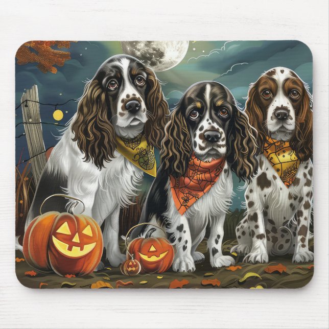 Springer Spaniel Halloween Spooky Mousepad (Vorne)