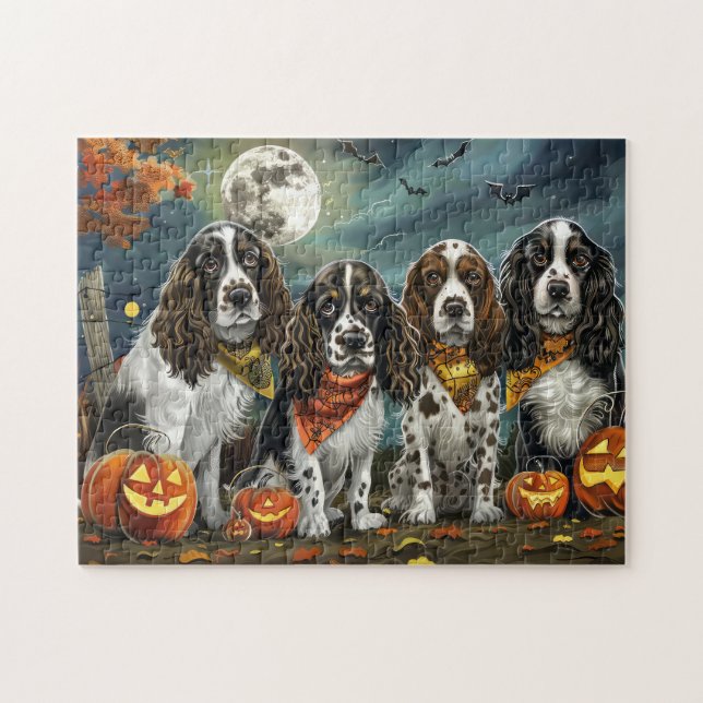 Springer Spaniel Halloween Spooky Puzzle (Horizontal)