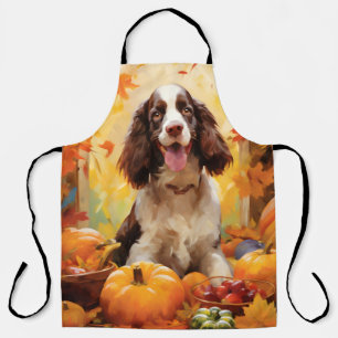 Springer Spaniel HerbstErntedank Schürze