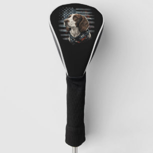 Springer Spaniel Hund Amerikanische Flagge Golf Headcover