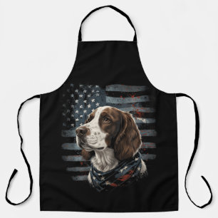 Springer Spaniel Hund Amerikanische Flagge Schürze
