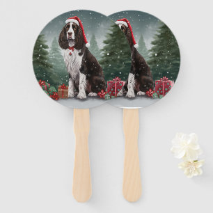 Springer Spaniel Hund in Schneeweihen Fächer