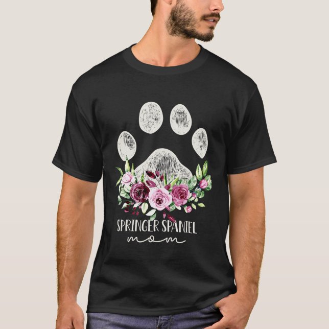 Springer Spaniel Hund Mama T-Shirt (Vorderseite)