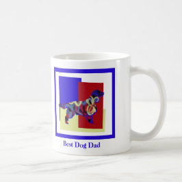 Springer Spaniel Hund Silhouette TRBY Vatertag Kaffeetasse