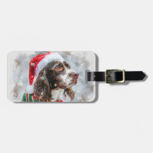 Springer Spaniel Hund Weihnachten Festlich Gepäckanhänger