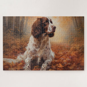 Springer Spaniel im Herbst Leaves Fall Inspiriert Puzzle