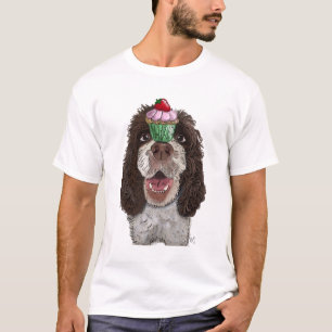 Springer Spaniel mit Cupcake T-Shirt