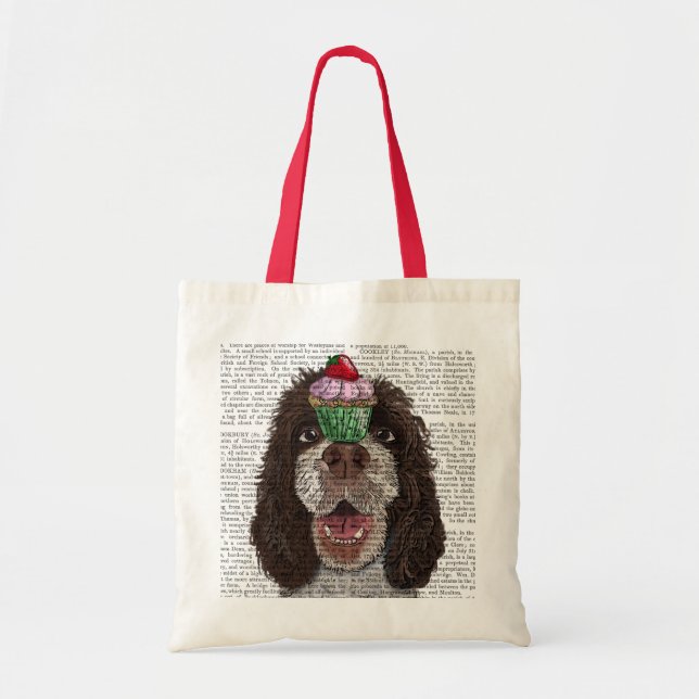 Springer Spaniel mit Cupcake Tragetasche (Vorne)