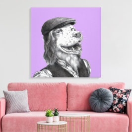 Springer Spaniel mit Flachhut (Sumire) Leinwanddruck