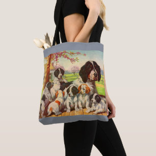 Springer spaniel Mom and Welpen print