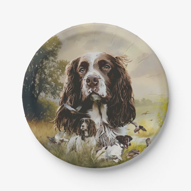 Springer Spaniel Pappteller (Vorderseite)
