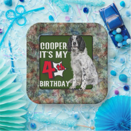 Springer Spaniel Personalisiertes 4. Party Pappteller