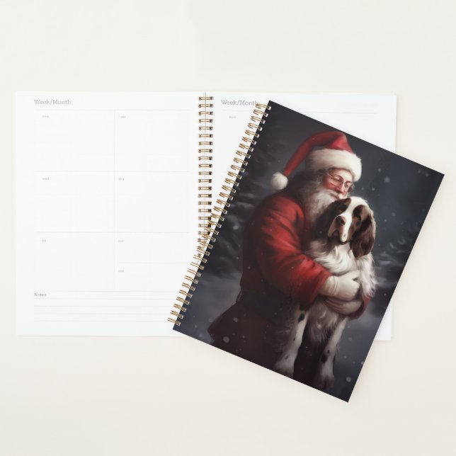 Springer Spaniel Santa Claus Festive Christmas Planer (Anzeige)