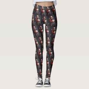 Springer Spaniel Santa Claus Festliche Weihnachten Leggings