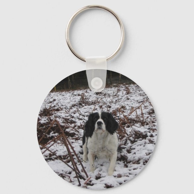 Springer Spaniel, Schlüsselring Schlüsselanhänger (Vorderseite)