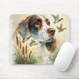Springer Spaniel und Mallard Duck Doppelexposition Mousepad