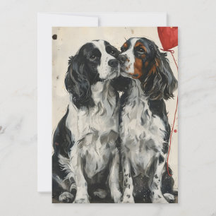 Springer Spaniel Valentinstag Feiertagskarte