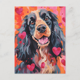 Springer Spaniel Valentinstag Postkarte