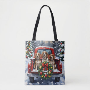 Springer Spaniel Weihnachten Rotes Lastwagen Ferie