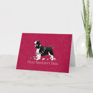 Springer Spaniel Weihnachtsdesign Feiertagskarte