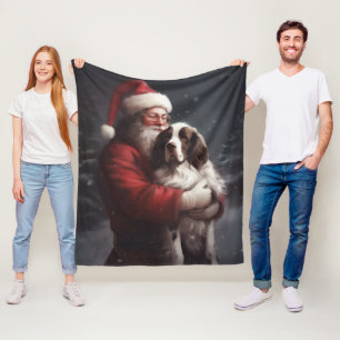 Springer Spaniel Weihnachtsmann Festliches Weihnac Fleecedecke