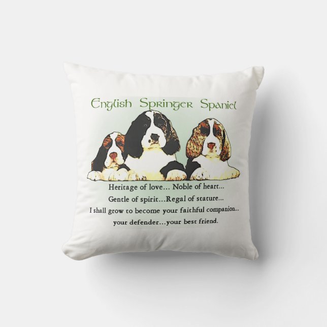 Springer Spaniel Welppies Kissen (Vorderseite)