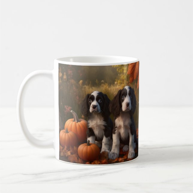 Springer Spanier Welpe Autumn Delight Pumpkin Kaffeetasse (Links)