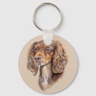 Springer Sprocker Cocker Spaniel Hund Keyring Schlüsselanhänger
