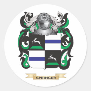 Springer-Wappen (Familienwappen) Runder Aufkleber