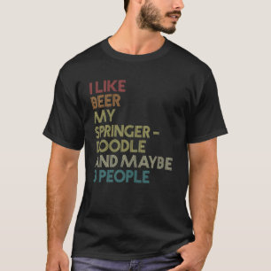 Springerdoodle Hundebesitzer Bier Lover Vintag T-Shirt