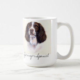 Springerspaniel-Hundeporträt in der Tasse