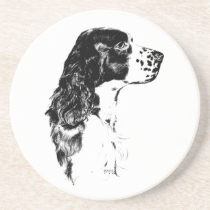 Springerspaniel-HundeVintager TierUntersetzer Getränkeuntersetzer
