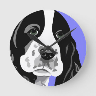 Springerspaniel-Kunst-Uhren Runde Wanduhr