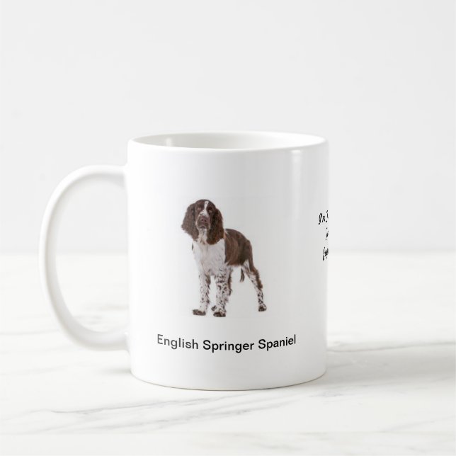 Springerspaniel-Tasse - mit zwei Bildern und einem Tasse (Links)