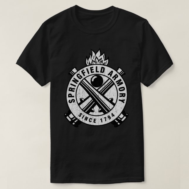Springfield Armory Firearms Sticker. T-Shirt (Design vorne)