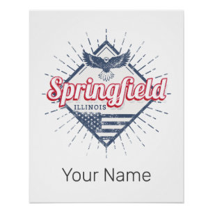 Springfield City Illinois United Staaten Retro USA Poster