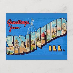 Springfield IL Grußkarte Postkarte