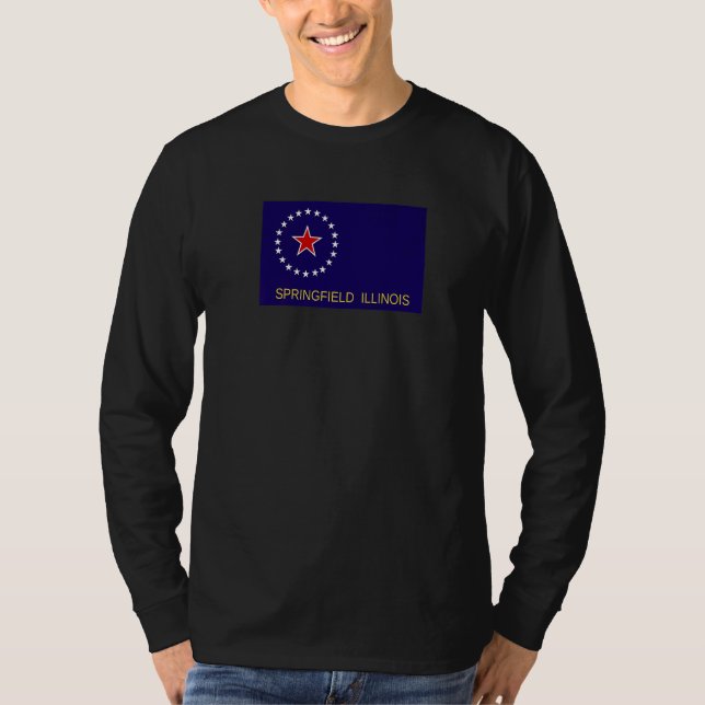 Springfield Illinois Flagge   T-Shirt (Vorderseite)