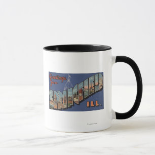 Springfield, Illinois - Große Buchstabenszenen Tasse