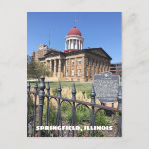Springfield, Illinois Hauptstadt Alter Staat Postkarte