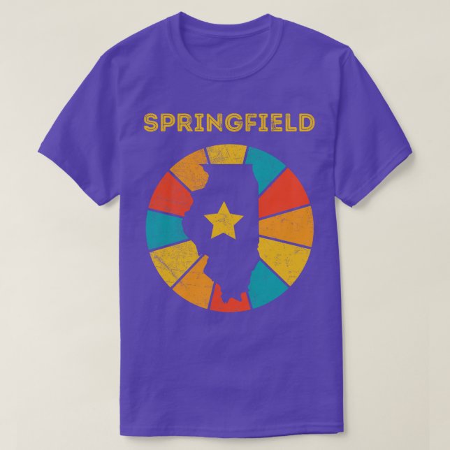 Springfield Illinois Vintag Distressed Souvenir 1 T-Shirt (Design vorne)